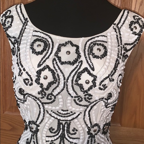 Shail K Dresses & Skirts - New Year’s dress Size 6 Shail K White Black sequin